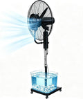 Gewerblicher Standventilatoren, Schwarz, Industrie ventilator, Nebelventilator 3-in-1-Kühlnebelventilator, Wohnzimmer