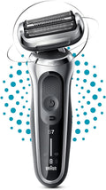 Braun Elektrorasierer, Braun/Silber, Rasierer Herren Elektrisch Series 7, 71-S1000s, Silber, Kabelloser, Barttrimmer