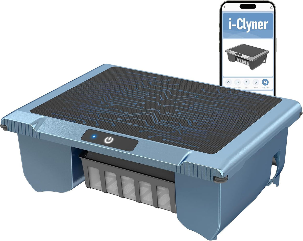 i-Clyner Poolroboter, Blau, T1B Solar Pool Skimmer Roboter, Automatischer Pool-Skimmer mit 24/7 Reinigung, Steuerbar Per App