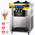 VEVOR Eismaschine, 30 L, Silber, Kommerzielle Soft 22- /h Profi- mit LCD-Display, 3 Geschmacksrichtungen, Edelstahltrichter
