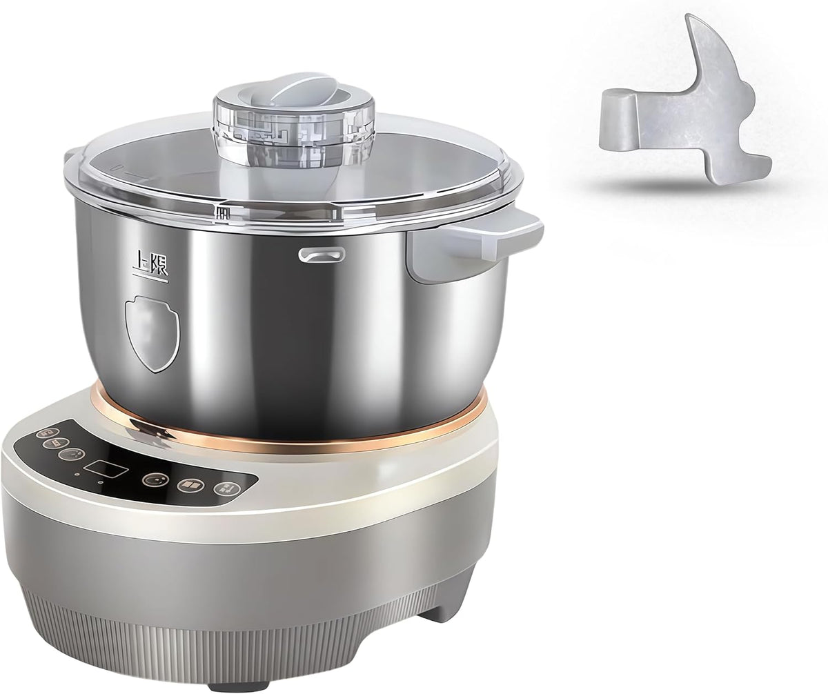 Teigmaschine Knet- & Rührmaschinen, 5 l, Silber/Grau, mit Messbechern, Löffeln, Teigknetmaschine, Timing, Touchpanel
