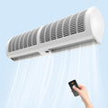 CHANGLKJ Wandventilatoren, 100 cm, Weiß, Wandmontierter Luftschleier, 2-stufiges Gewerbegerät Mit Fernbedienung