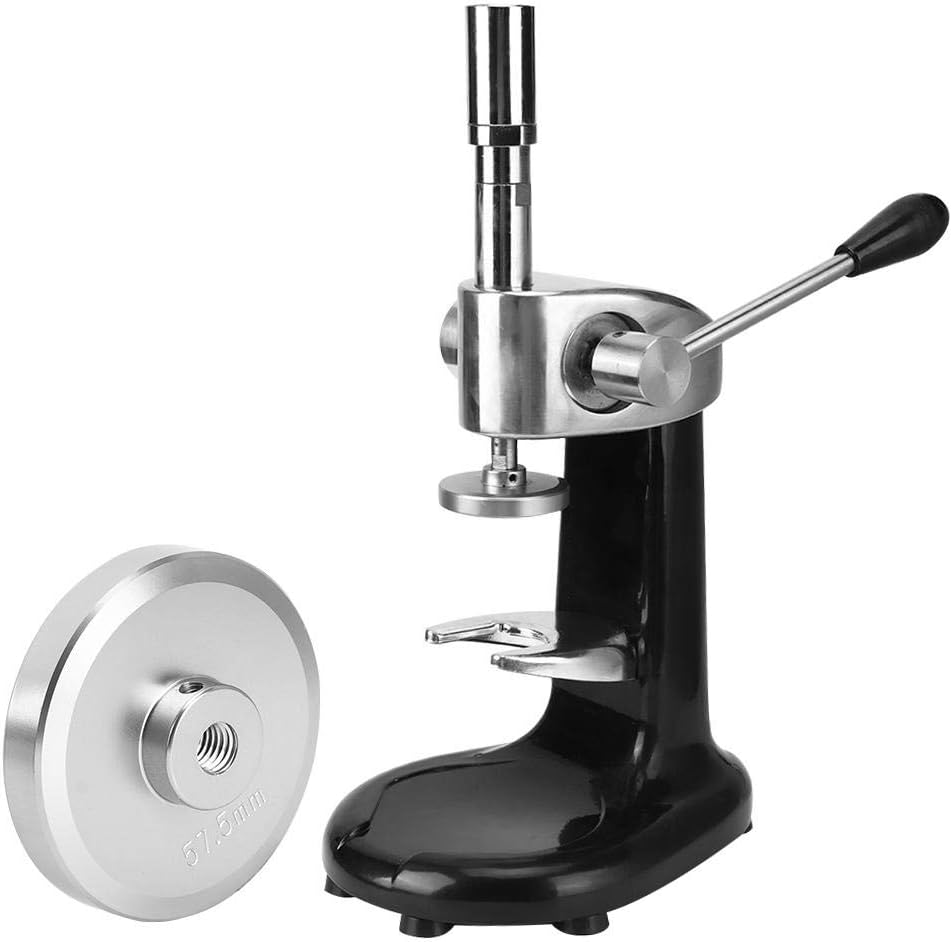 Fdit Kaffeemaschine, Silber, Kaffee Tamper aus Edelstahl, manuelle Kaffeestampfer Maschine mit Ständer für Siebträger